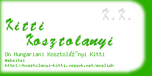 kitti kosztolanyi business card